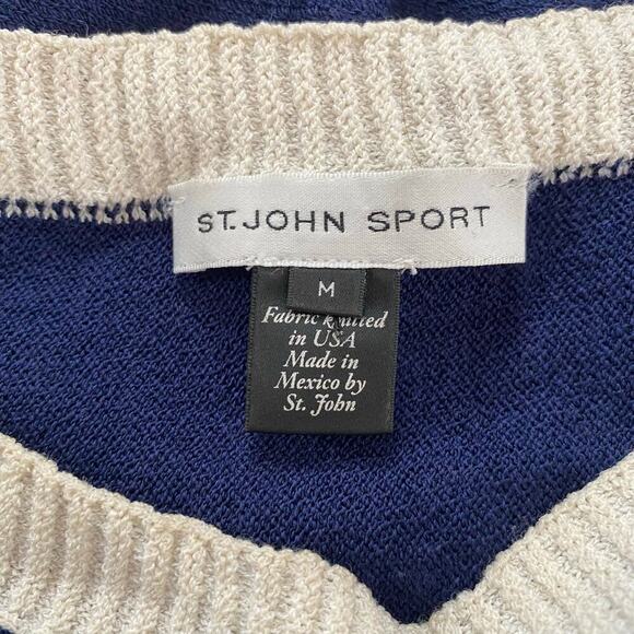 St. John Sport Boatneck Wool Blend Dress Size Medium Old Money Classic Coastal - Picture 5 of 6